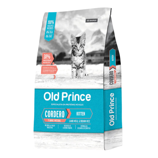 Alimento Old Prince Gato Cachorro "Kitten" Cordero y Arroz Integral