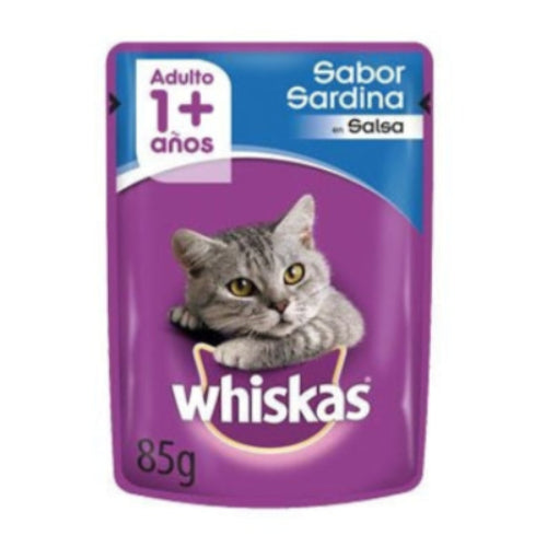 Pouch Alimento Humedo Whiskas Gato 85gr (Varios Sabores)