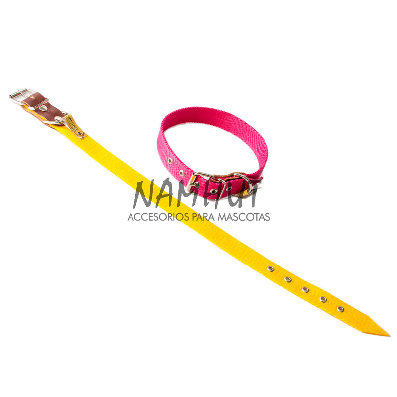 Collar de Polipropileno con terminal de cuero (Consultar colores y diseños)