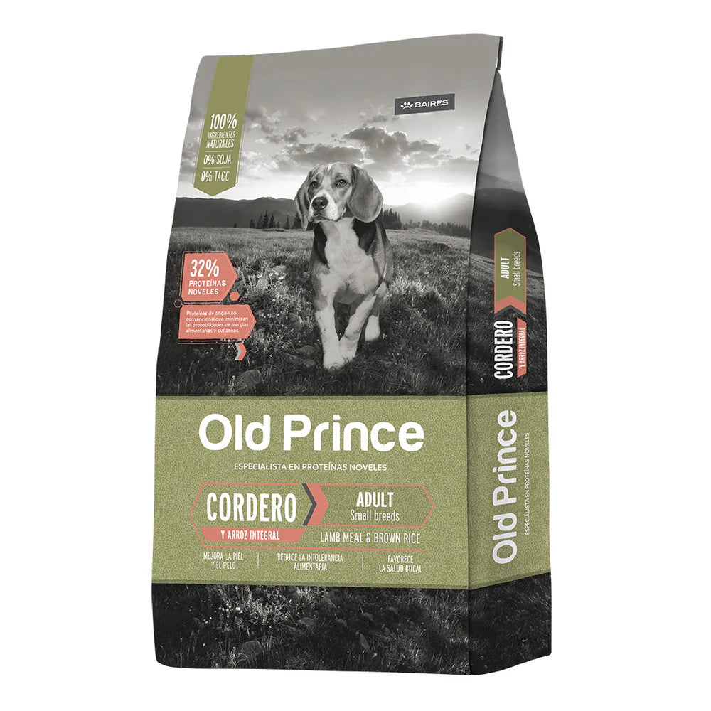 Alimento Old Prince Perro Adulto, Raza Pequeña, Cordero y Arroz Integral