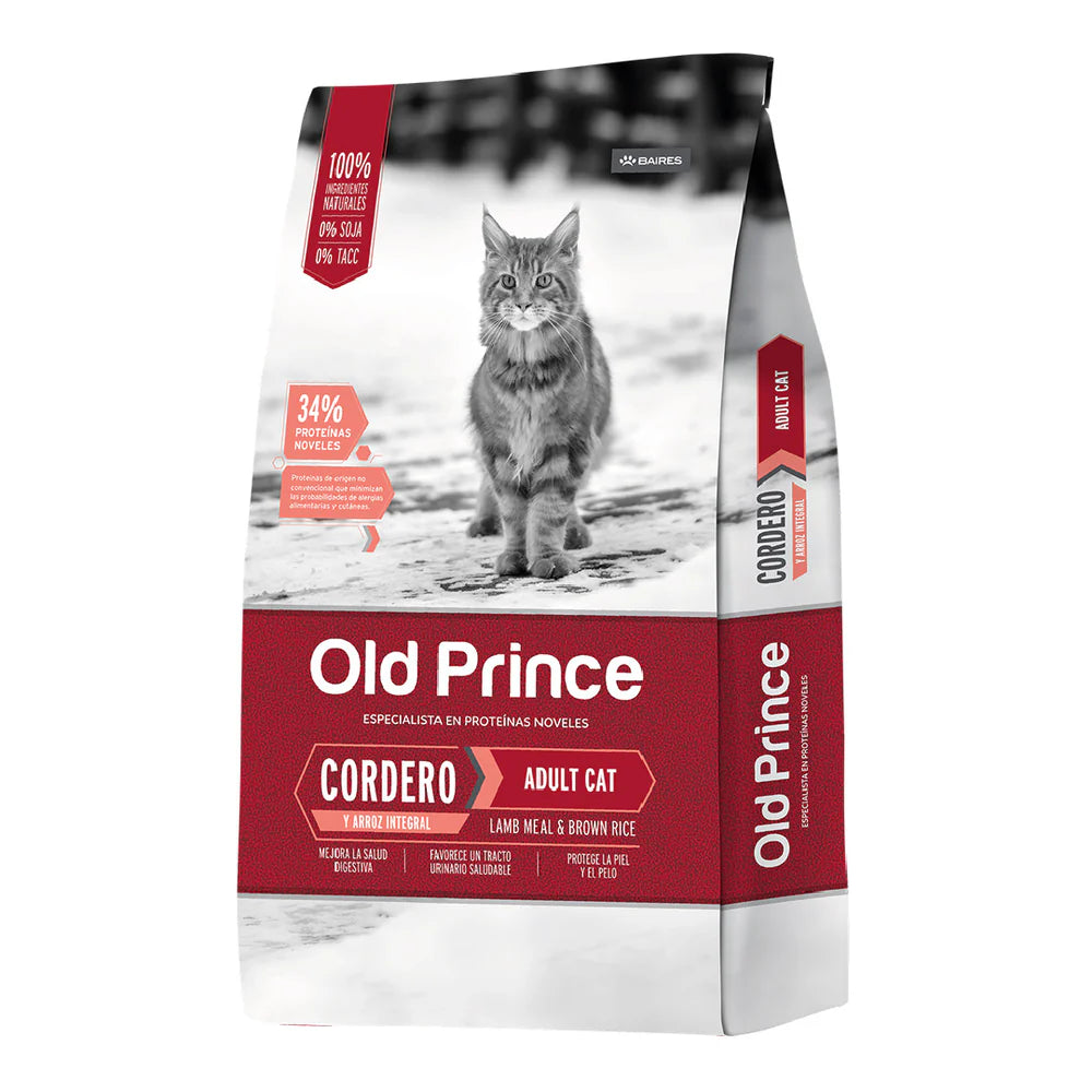 Alimento Old Prince Gato Adulto Cordero y Arroz Integral